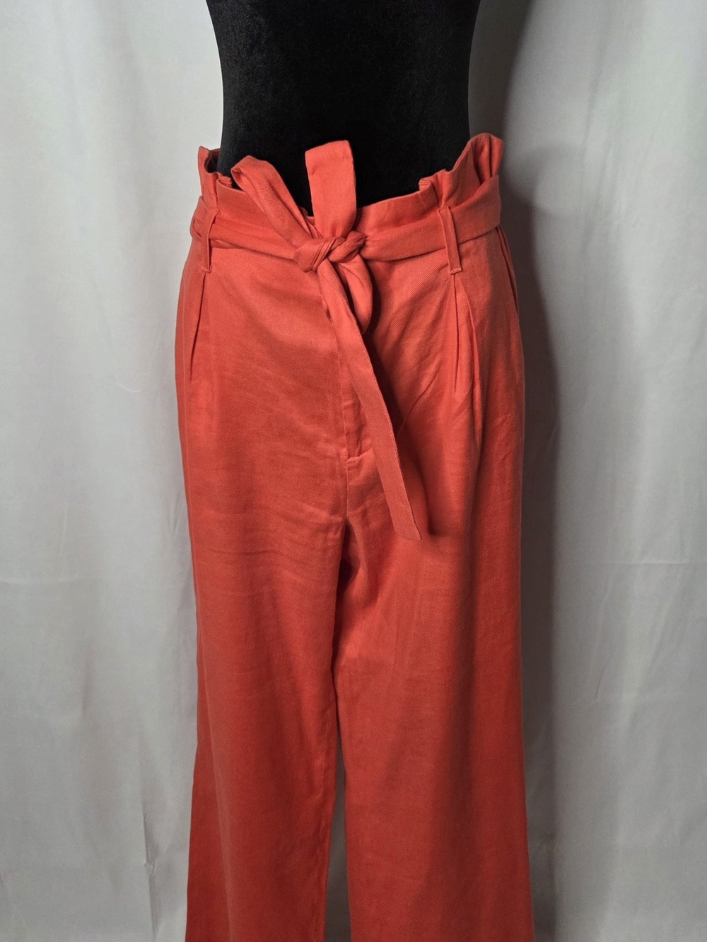 Banana Republic Orange Belted Wide-Leg Pants